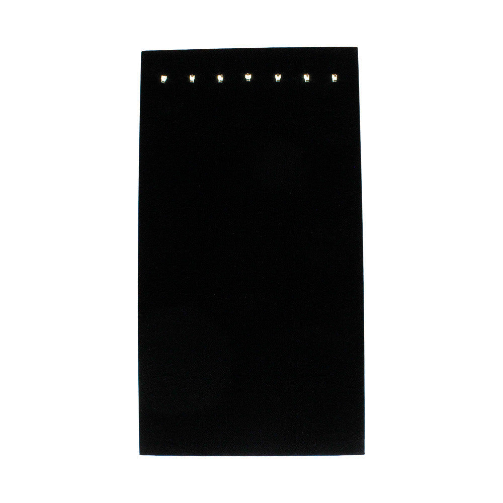 7-1/2"W x 14"H Black Velvet 7 Hook Easel Stand Necklace Chain Jewelry Display