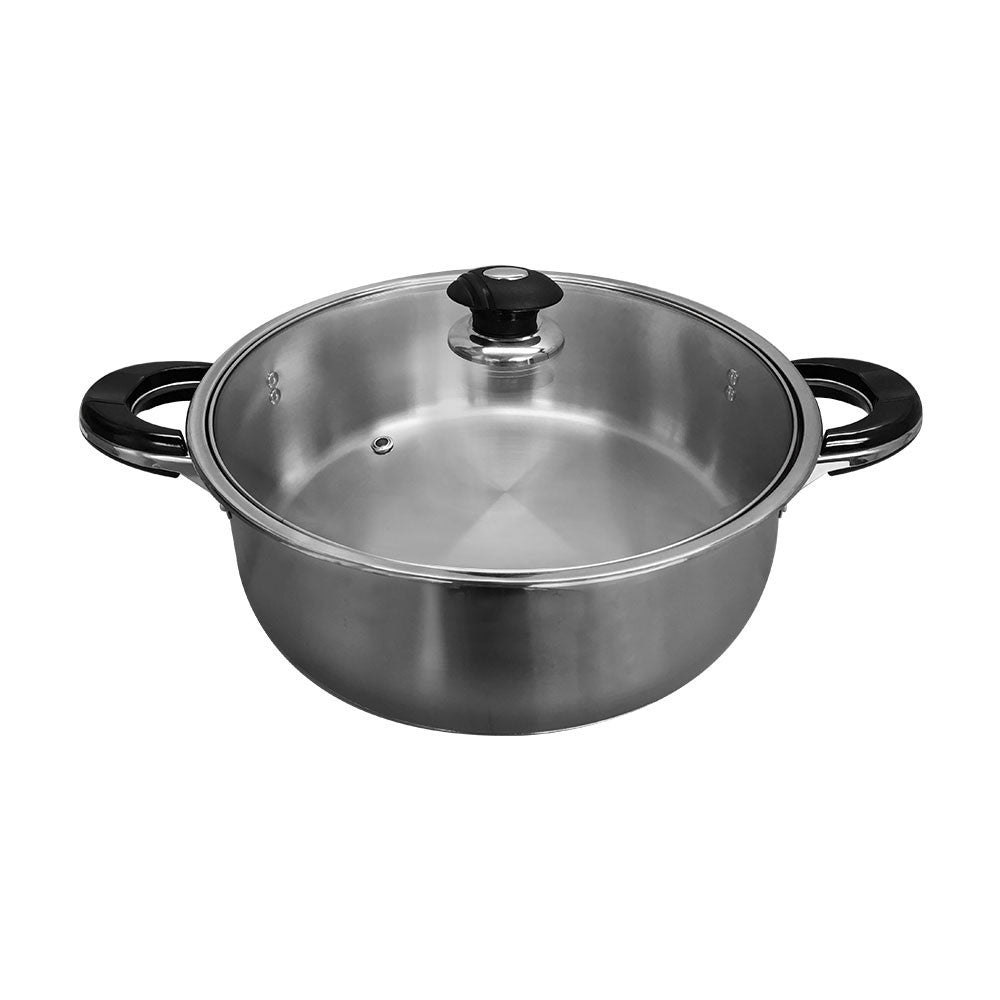 High Quality Stainless Steel 12-1/2" Low Pot Cookware 10 Qt Pots Pan Cooking