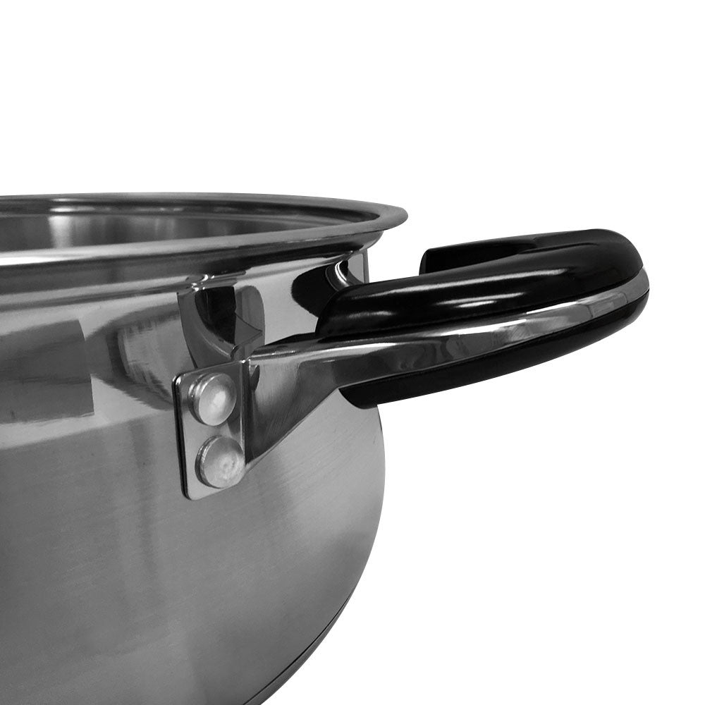 High Quality Stainless Steel Low Pot Dutch Oven Casserole Stock Pot with Lid