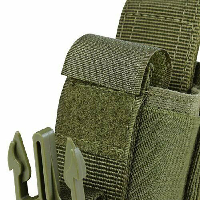 Molle Tactical PALS Double Flash Bang  Pouch Magazine Mag Flap Buckle