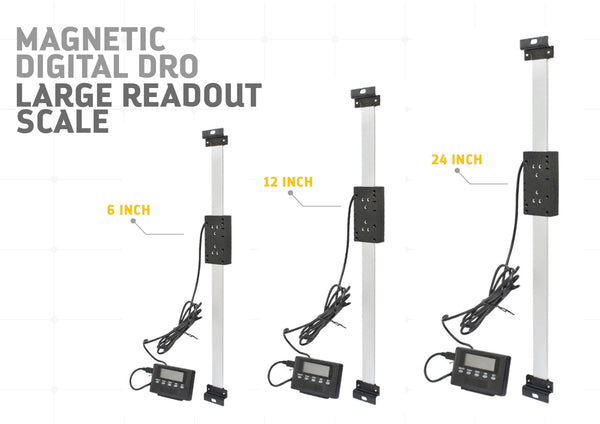 6" / 12" / 24" Magnetic Digital Readout DRO Large Readout Scale