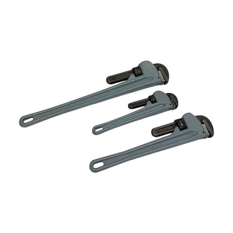 3 Pc Aluminum Pipe Wrench Set 14'' 18'' 24'' Adjustable Plumbing Wrench Set
