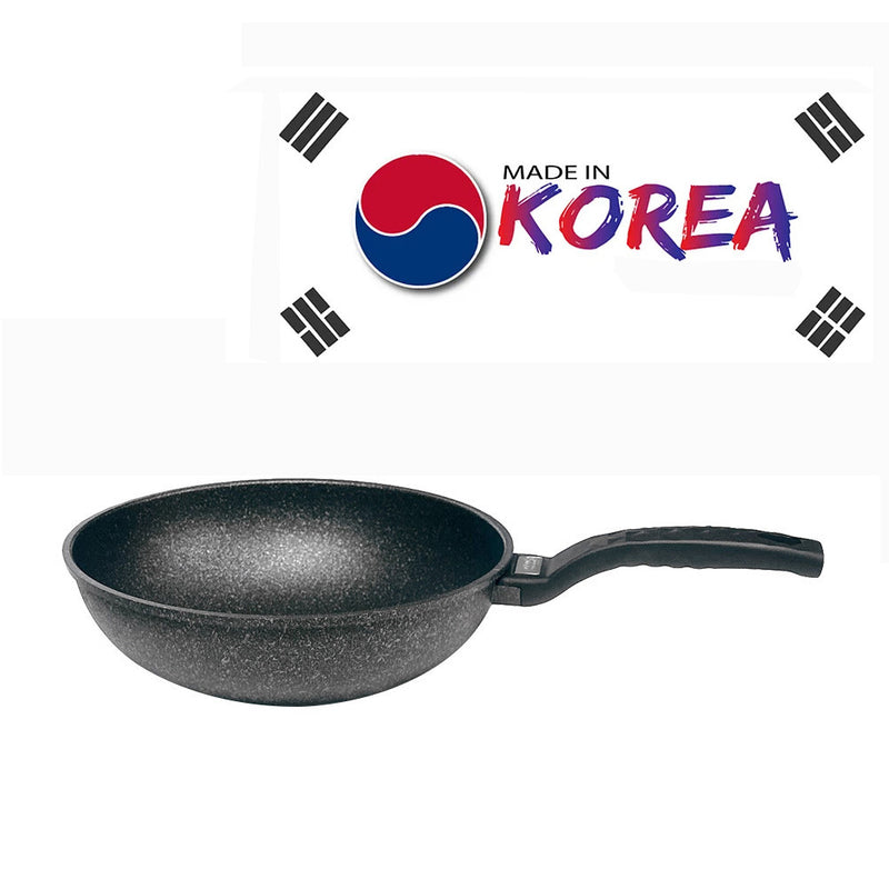 9-1/2" Marble Wok Non-Stick Cooking Frying Pan Pot 5 Layer Marble Wok Cookware