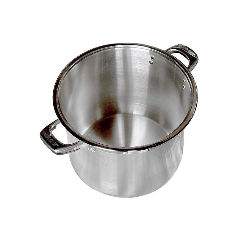 10 Quarts Stainless Steel Stockpot Cooking Pot Glass Lid Boiling Pot Cookware