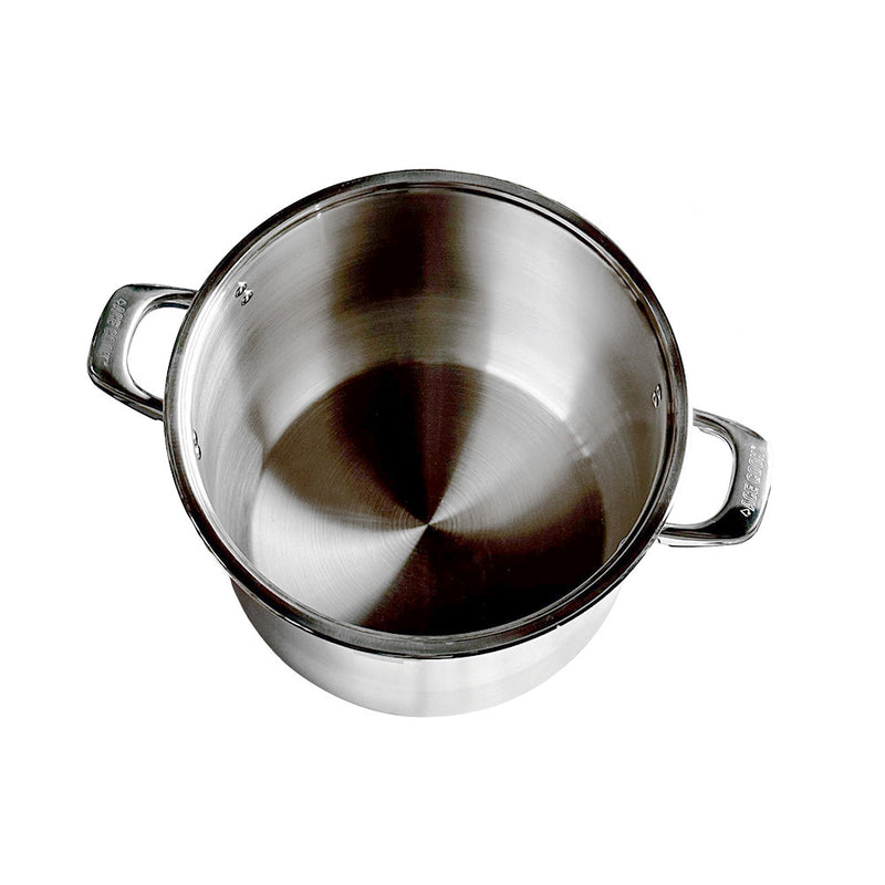 8 Quarts Stainless Steel Stockpot Cooking Pot Glass Lid Boiling Pot Cookware