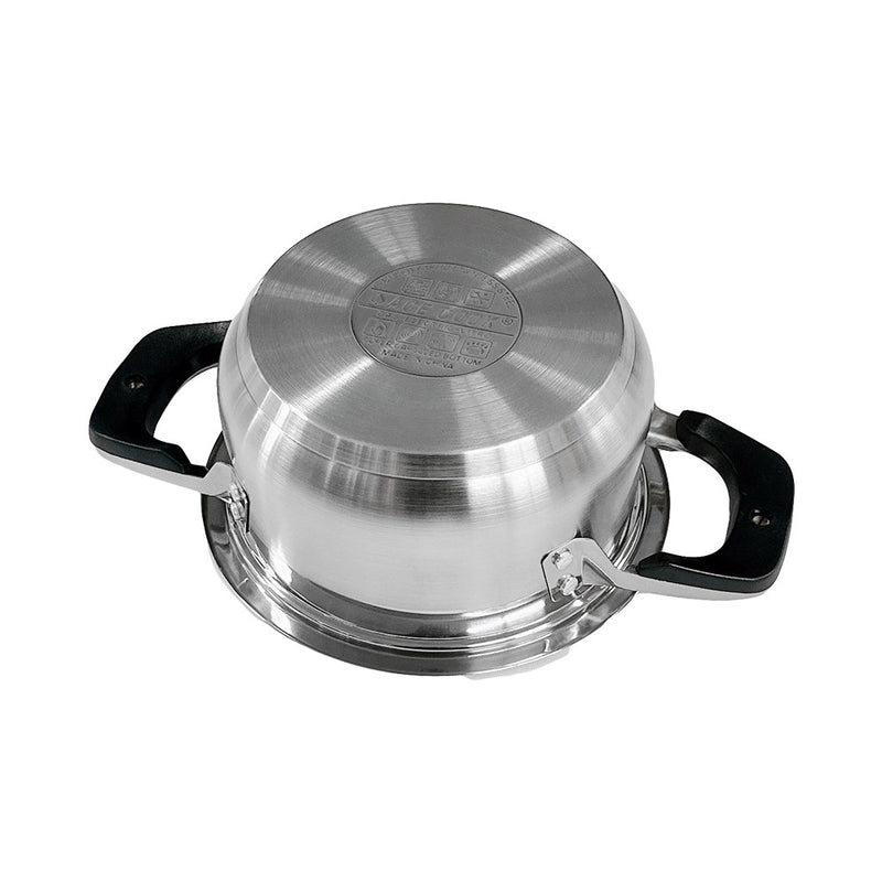 4 Quarts Stainless Steel Stockpot Cooking Pot Glass Lid Boiling Pot Cookware