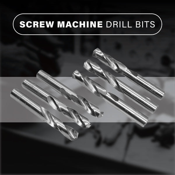 HSS Screw Machine Drill Bits High Speed Steel Twist Straight Shank