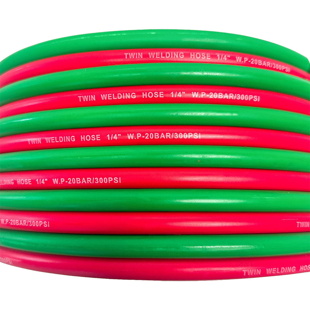 100 Ft Oxygen and Acetylene Twin Welding Hose 1/4" ID Twin Line Welding Hose