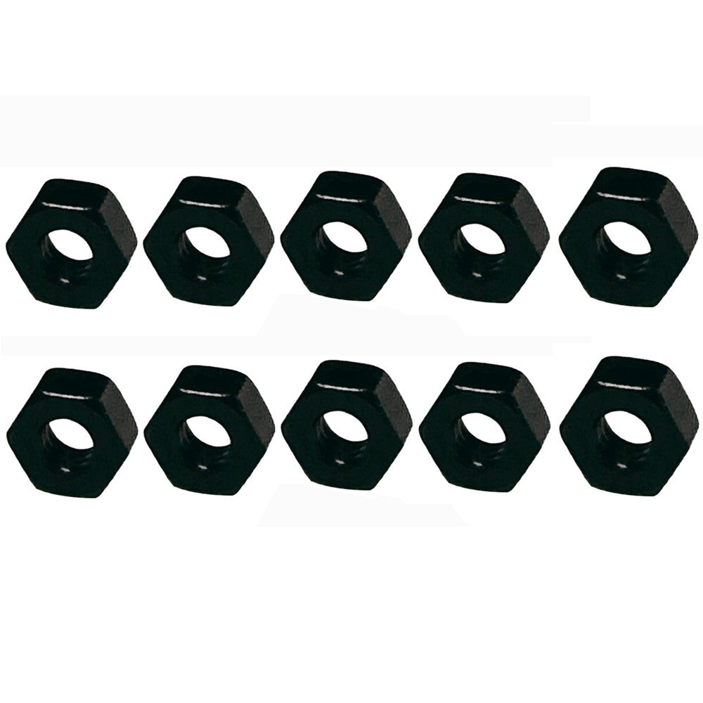 10 Pc Black Oxide Stainless Steel T316 Hex Nut Right Hand UNC Standard Hex Nut
