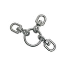 Marine Boat Stainless Steel 3/8'' Ring With 3 Way Swivel Ring Tackle Fishing