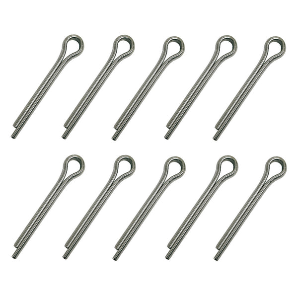 10 Pc Marine  Stainless Steel 3/16" x 1-3/4" Cotter Pin Clip Split Pin Hardware