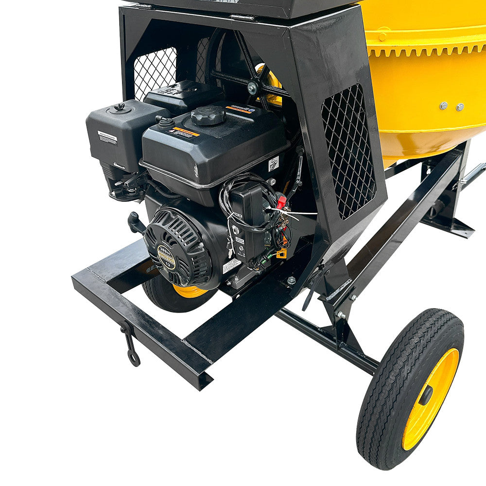 Towable 17 Cubic Feet Cement Mixer 12V Electric Starter Gas Tow Concrete 13HP