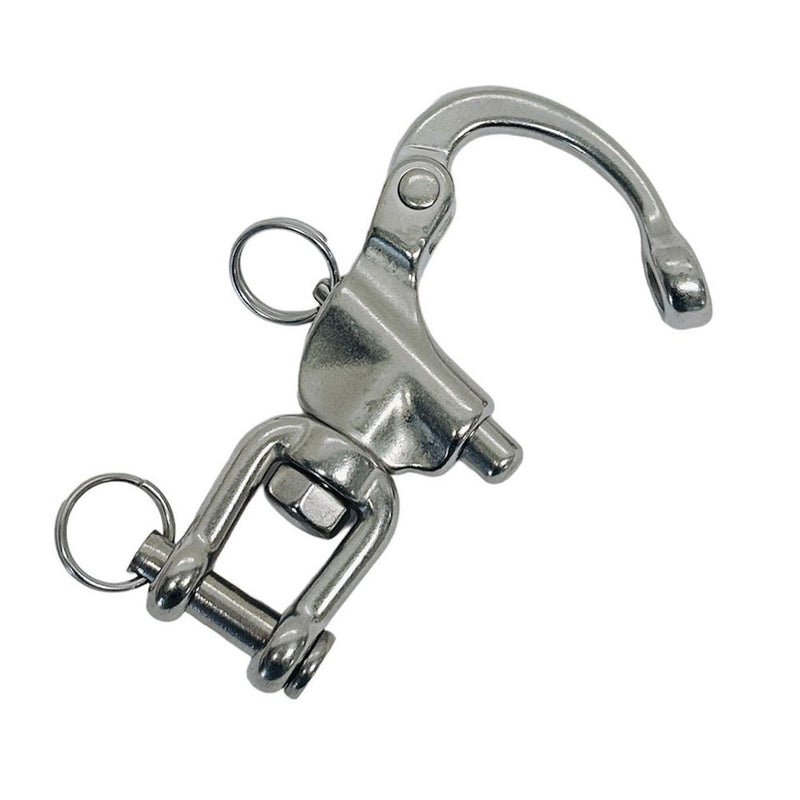 4Pc Marine Boat Stainless Steel 3-1/2" Jaw Swivel Snap Shackle 1500LB WLL Yacht