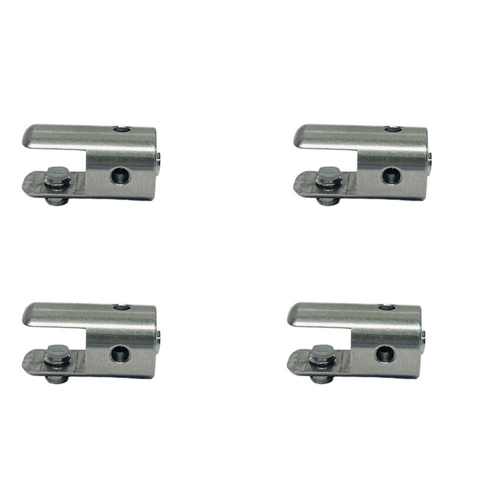 4Pc Marine Boat Stainless Steel T316 1/8" Single End Shelf Clamp Cable Rope Wire