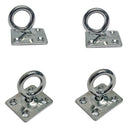 4 Pc Marine Boat Stainless Steel 1/4" Square Swivel Pad Eye Rigging Lift Rope