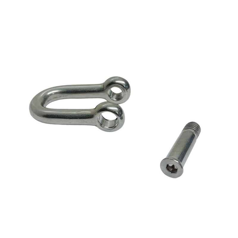 Marine Boat Stainless Steel T316 1/4" D Shackle Hex Sink Screw Pin 750 Lbs WLL