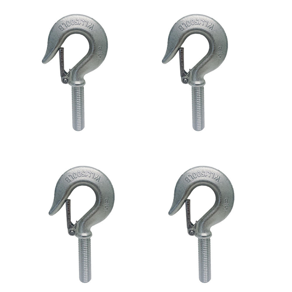 4Pc Marine Stainless Steel 5/8" Threaded Shank Hook Drop Hook 1