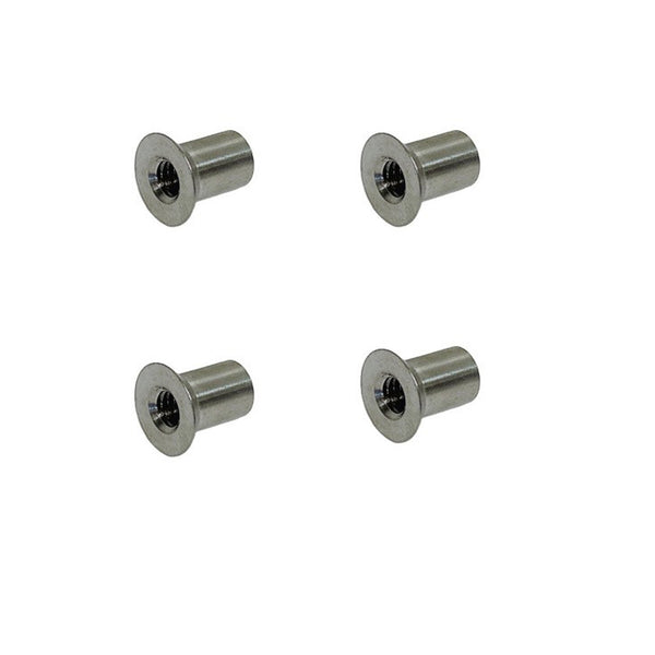 4Pc Marine Stainless Steel 1/4" Countersink End Cap 82 Degree Countersink Angle