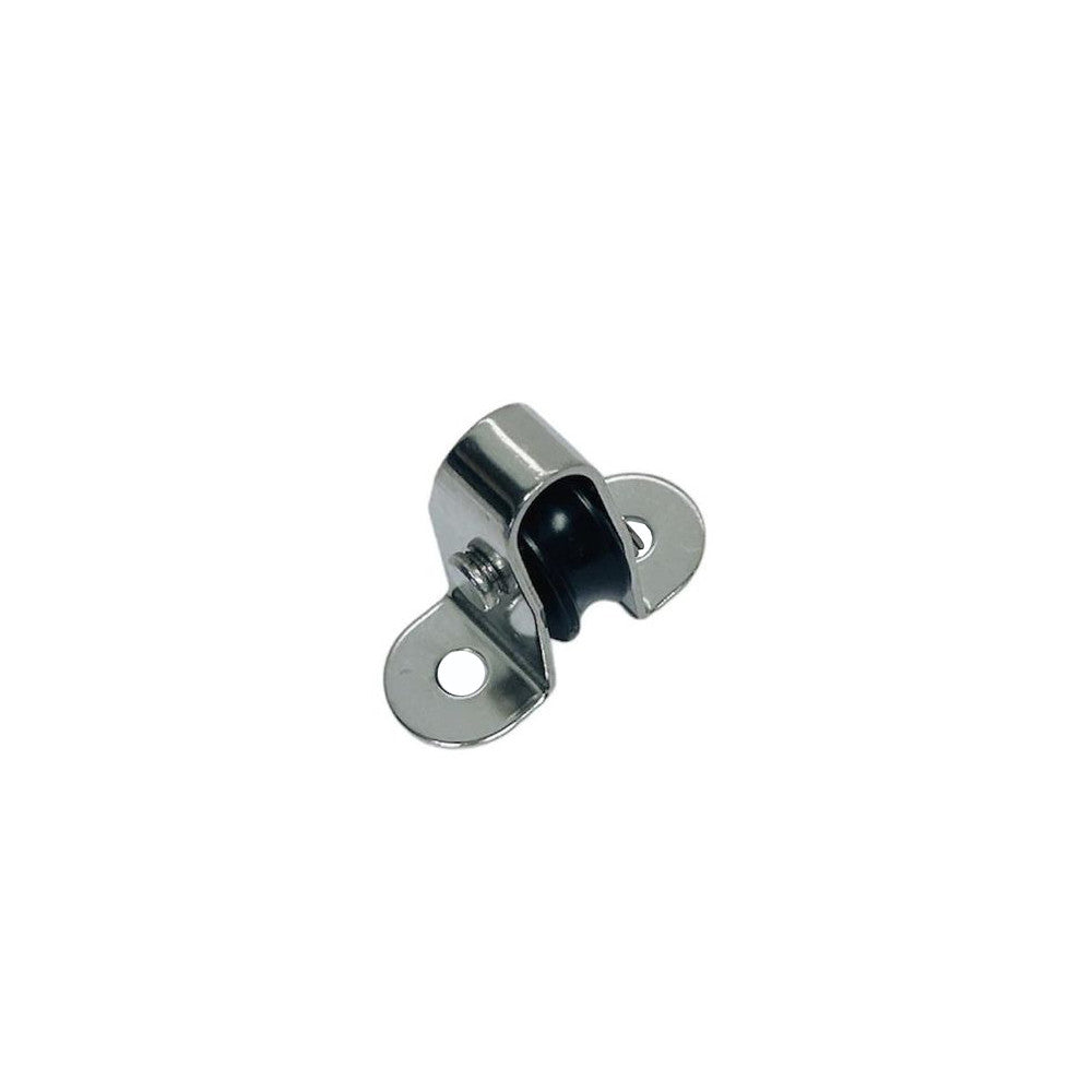 Marine Boat Stainless Steel T304 1/4" Surface Mount Pulley Block Nylon Sheave
