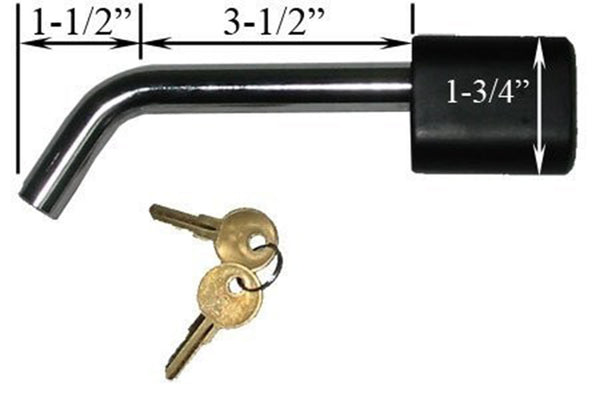 5/8" Hitch Pin Dead Bolt Lock w/ 2 Keys