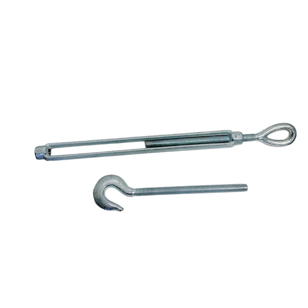 1/2" x 12" Hook Eye Galvanized Turnbuckle Drop Forged 1500 Lb WLL Hook Eye