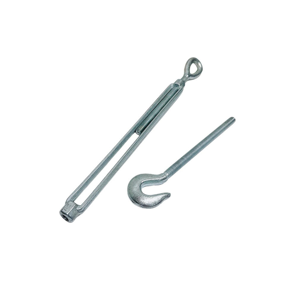 1/2" x 12" Hook Eye Galvanized Turnbuckle Drop Forged 1500 Lb WLL Hook Eye