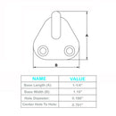 Marine Boat Stainless Steel T304 1-1/4" Fender Hook Pad Eye Hanger Eye Plate