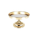 8-1/4"D x 4-3/4"H Gold Classic Round Dessert Cake Stand Display Serving Platter