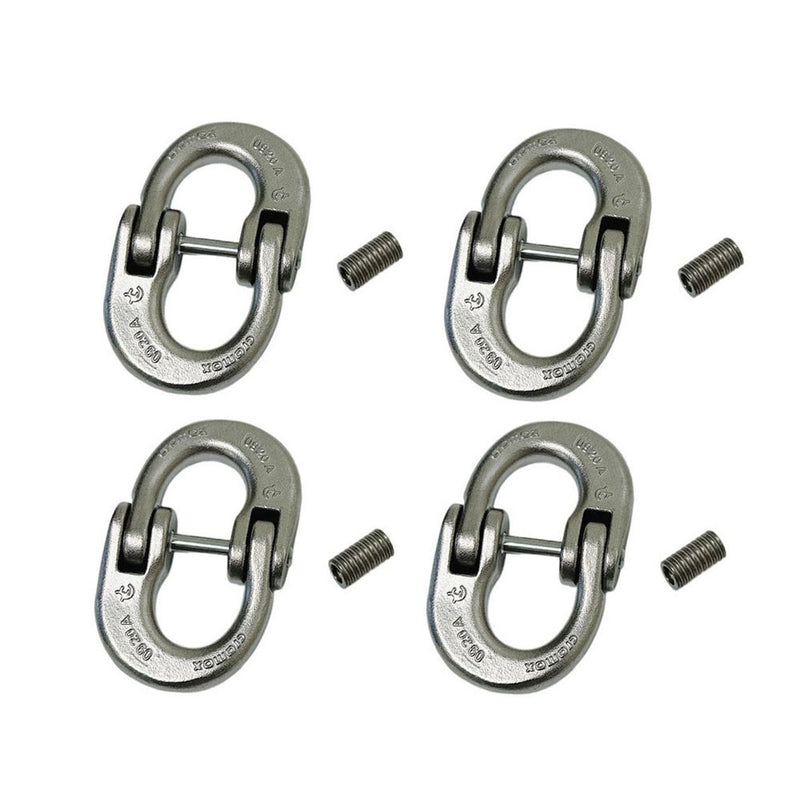 4 Pc Stainless Steel T318LN 5/16" G60 Hammerlock Link Chain Connect 3410 Lbs WLL