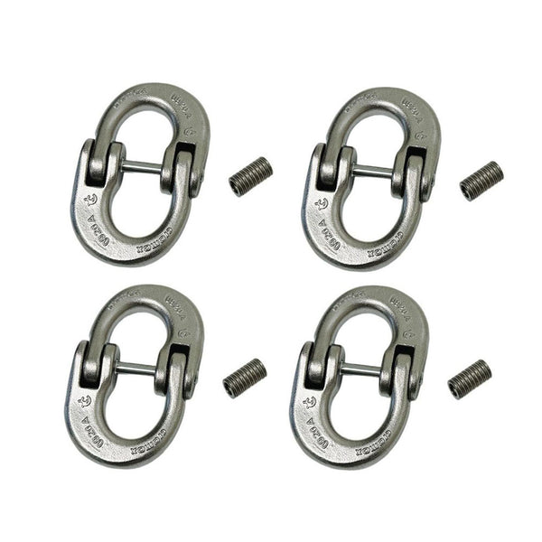 4 Pc Stainless Steel T318LN 3/8" G60 Hammerlock Link Chain Connect 5390 Lbs WLL