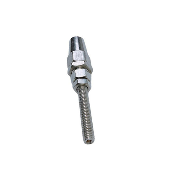 Marine Stainless Steel T316 1/8" Swageless Threaded Stud 1/4" Thread 1/8" Cable