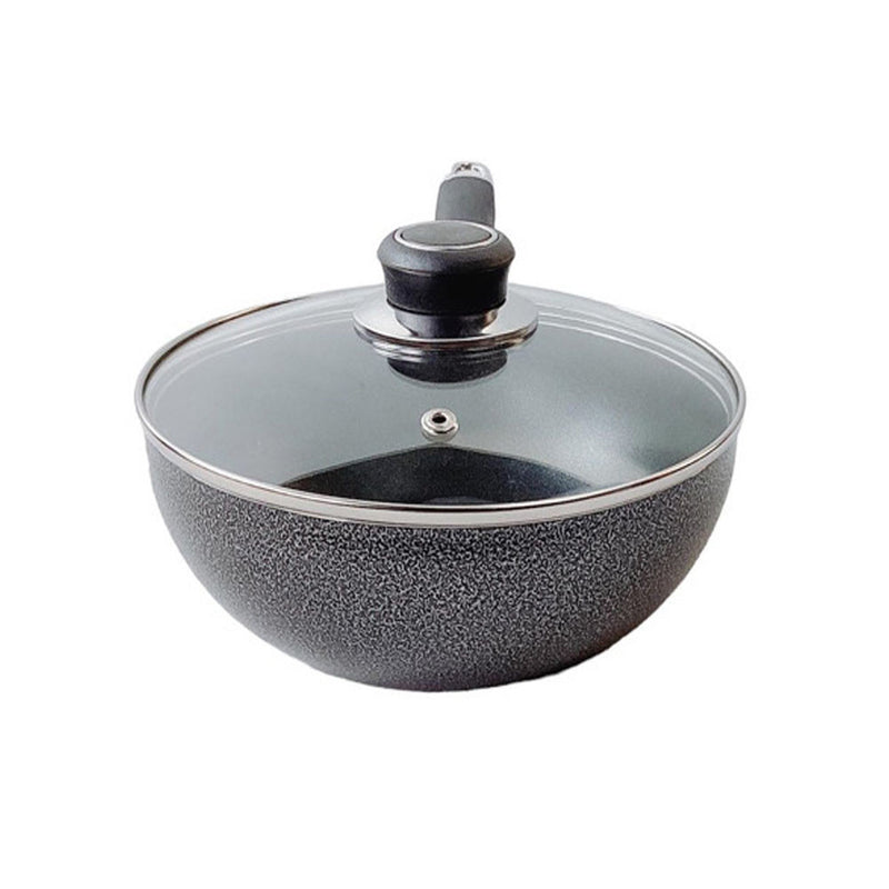 Non-Stick Coating Wok Frying Pan With Lid Cooking Pot Cookware Kitchen