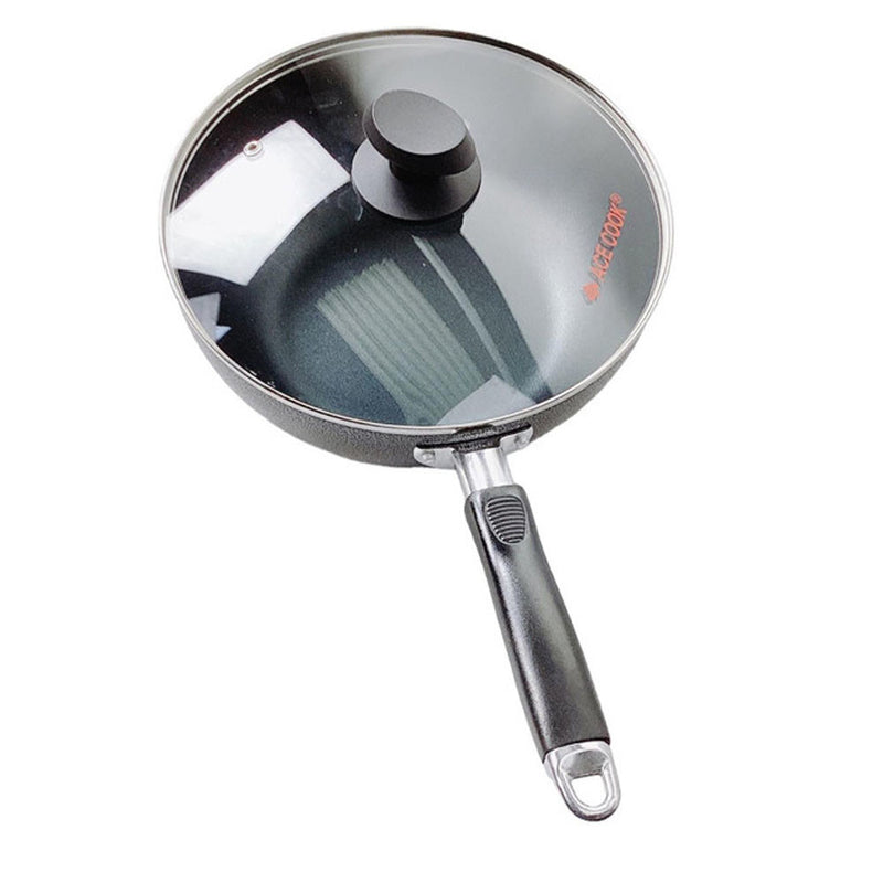 10" (26CM) Non-Stick Coating Wok Frying Pan With Lid Cooking Pot Cookware
