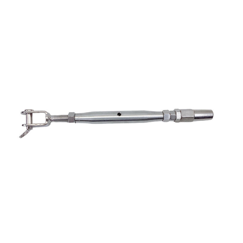 Stainless Steel T316 1/4" Cable Jaw Swageless Turnbuckle 1/2" Pipe Turnbuckle