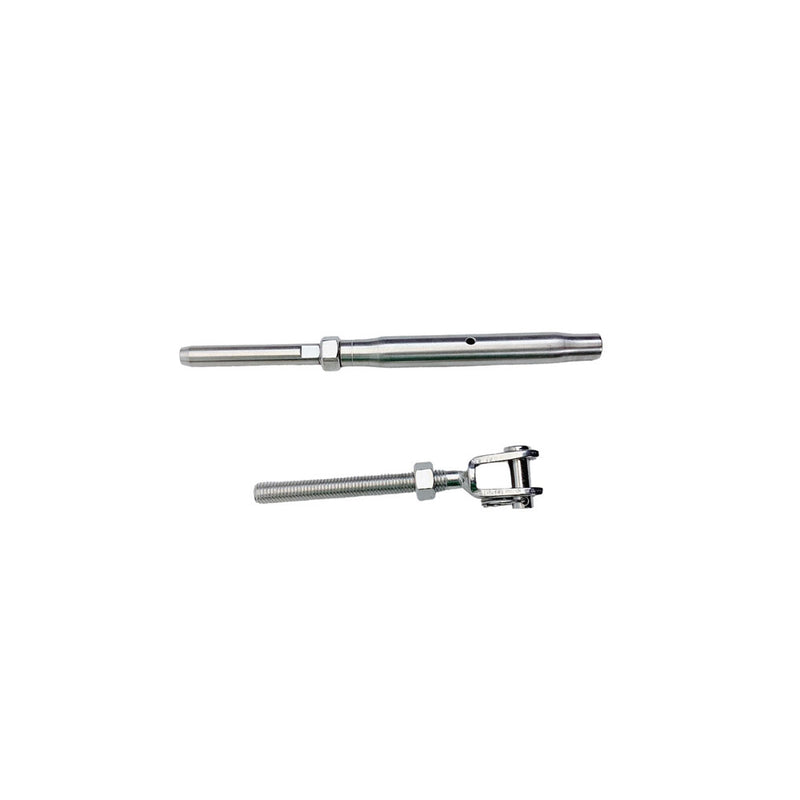 Stainless Steel T316 3/16" Cable Jaw And Swage Stud Turnbuckle 1/4" Thread