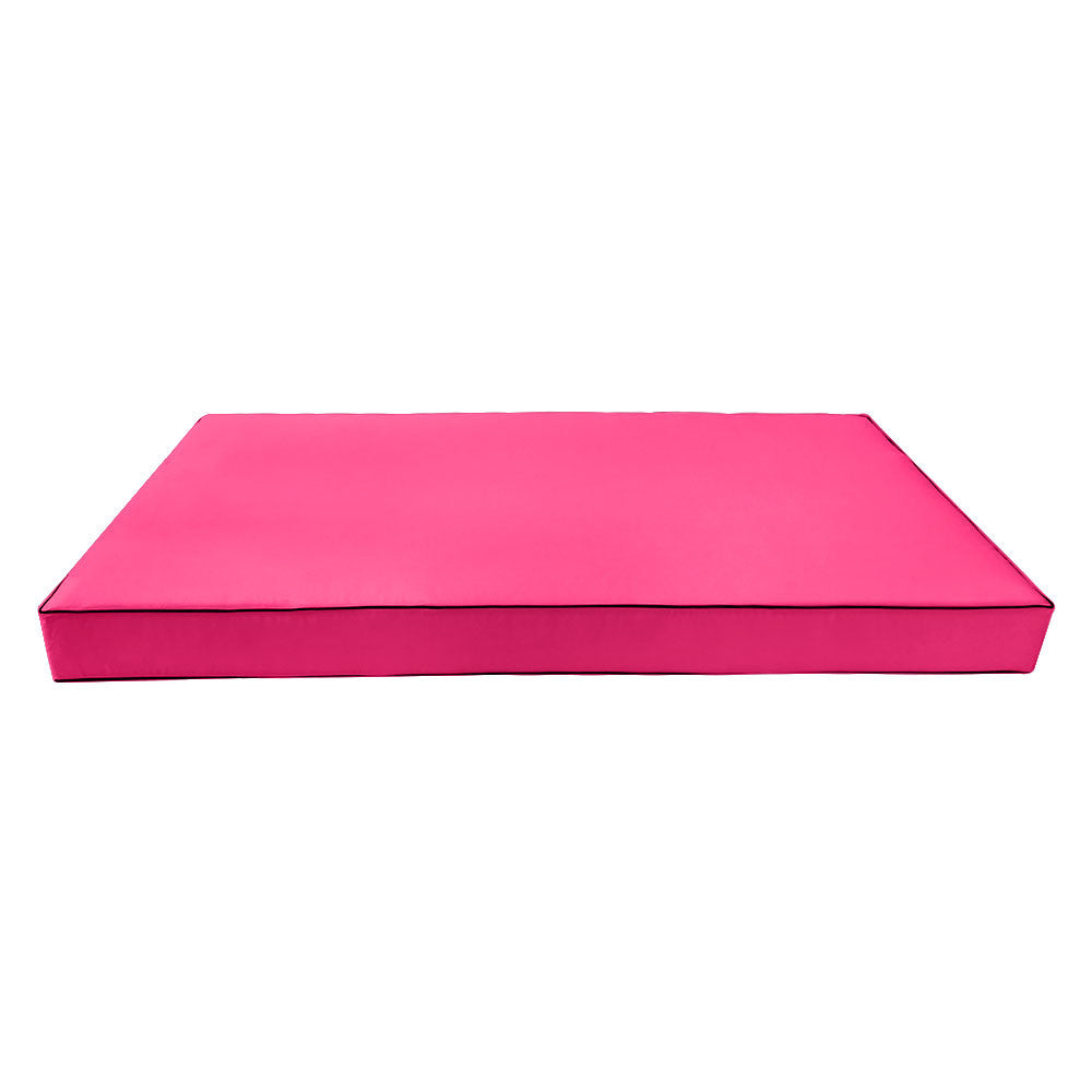 |COVER ONLY| Outdoor Contrast Trim 6" Twin Daybed Fitted Sheet Slipcover AD110
