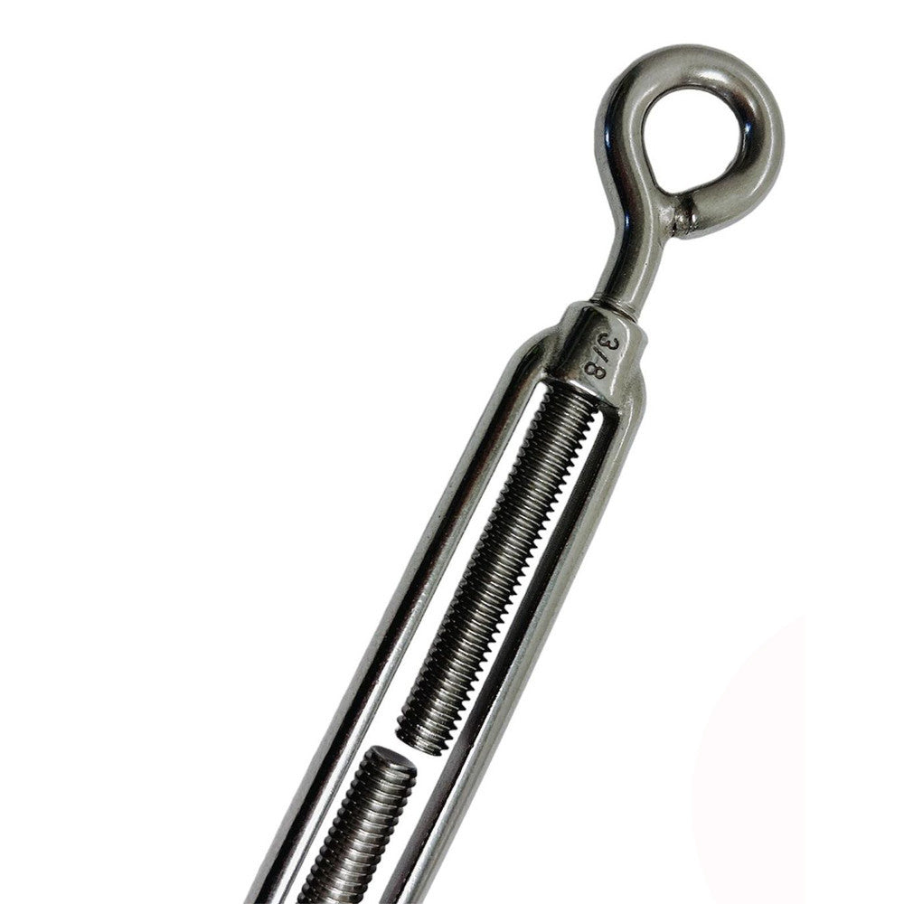 4 Pcs Marine Stainless Steel 3/8" Hook Eye Turnbuckle 700 Lbs WLL Rigging Lift