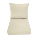 Large Size 26"x30"x6" Outdoor Deep Seat Cushion, Water Repellent, Patio Deep Seat Backrest Cushion Insert & Cover Set