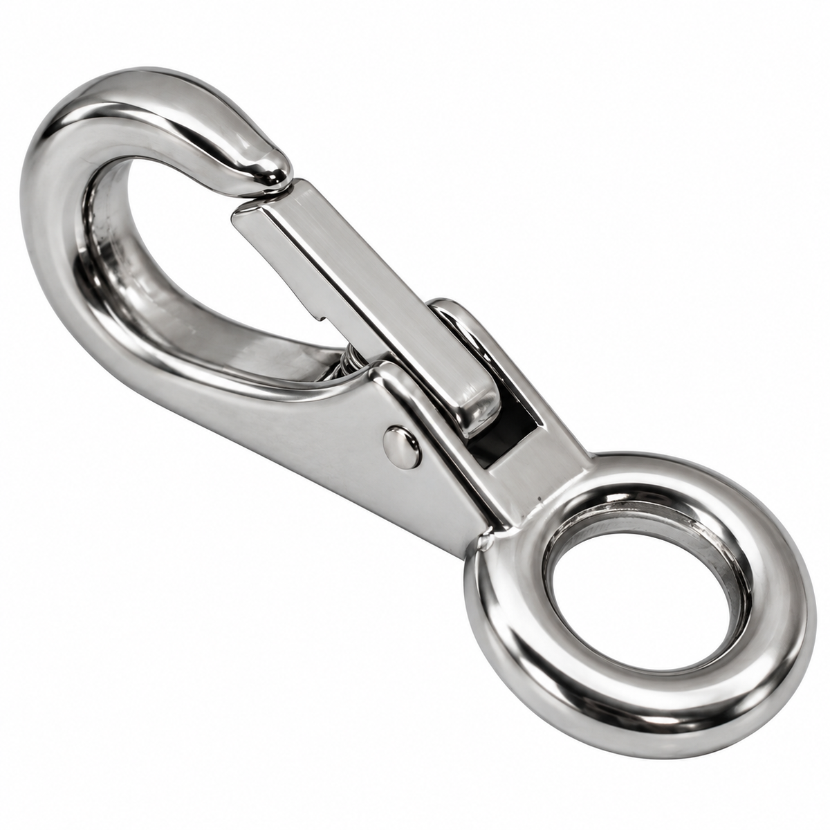 5 Pc Set T316 Stainless Steel Grade Marine Fixed Eye Boat Snap Hook, 3/8", 5/8", 3/4" Snap Clip for Rope, Chain, and Rigging