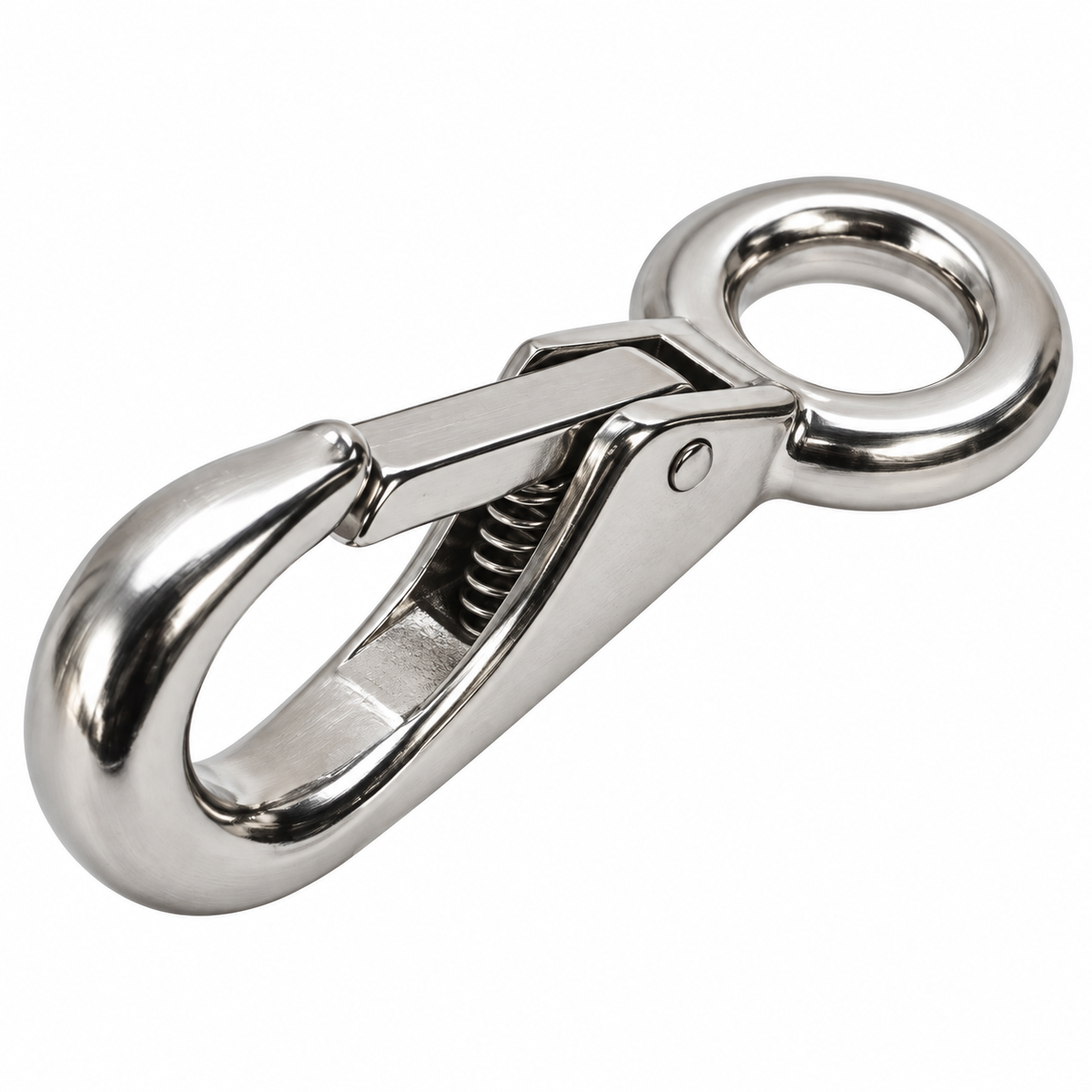 5 Pc Set T316 Stainless Steel Grade Marine Fixed Eye Boat Snap Hook, 3/8", 5/8", 3/4" Snap Clip for Rope, Chain, and Rigging