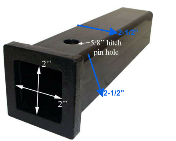 2'' x 12'' Hitch Receiver Tube Trailer Extender Extension