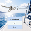 Stainless Steel 316 Deck Toggle Tensioner Terminal for 1/8" and 3/16" Cable Railing Systems