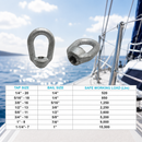 Hot Dipped Galvanized Eye Nut Tap Thread, Drop Forged Carbon Steel Lifting Eye Nut for Rigging and Outdoor Use