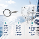 Marine Stainless Steel Ring Nail Link Connect Yacht Sailing Welded Ring