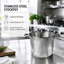 Stainless Steel Sauce Pan Stockpot with Tempered Glass Lid, Durable & Rust-Proof Kitchen Cookware