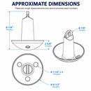 Mushroom Anchor Cast Iron Vinyl Coated Boat Anchor for Fishing Kayaks, Canoes, Jet Skis, SUP Paddle Boards, Dinghies, and Small Boats
