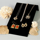 8'' x 4-3/4'' Black Velvet Large Ramp Jewelry Necklace Display Holder Show Case