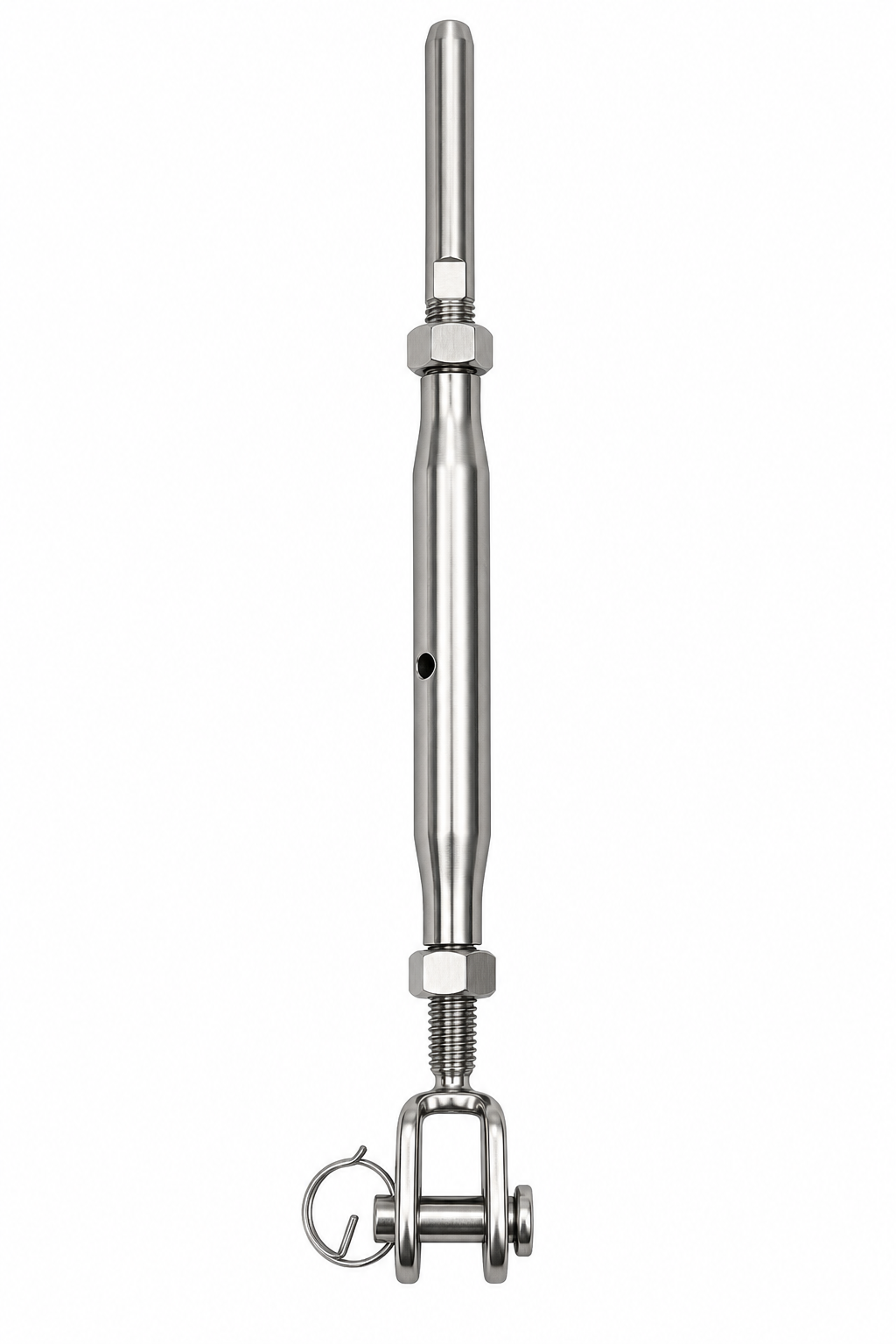 4 Pc Set Marine T316 Stainless Steel Cable Jaw and Swage Stud Turnbuckle, Threaded Wire Rope Tensioner for Boat, Dock, Deck, and Railing