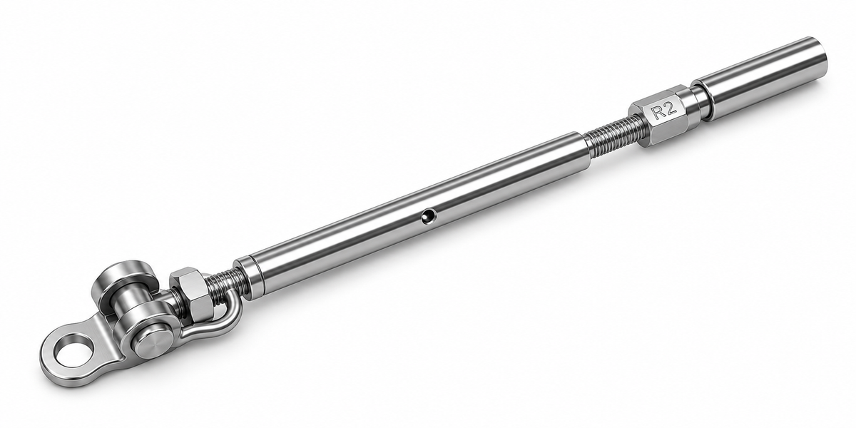 Marine Stainless Steel T316 Swageless & Deck Toggle Turnbuckle For Cable Wire