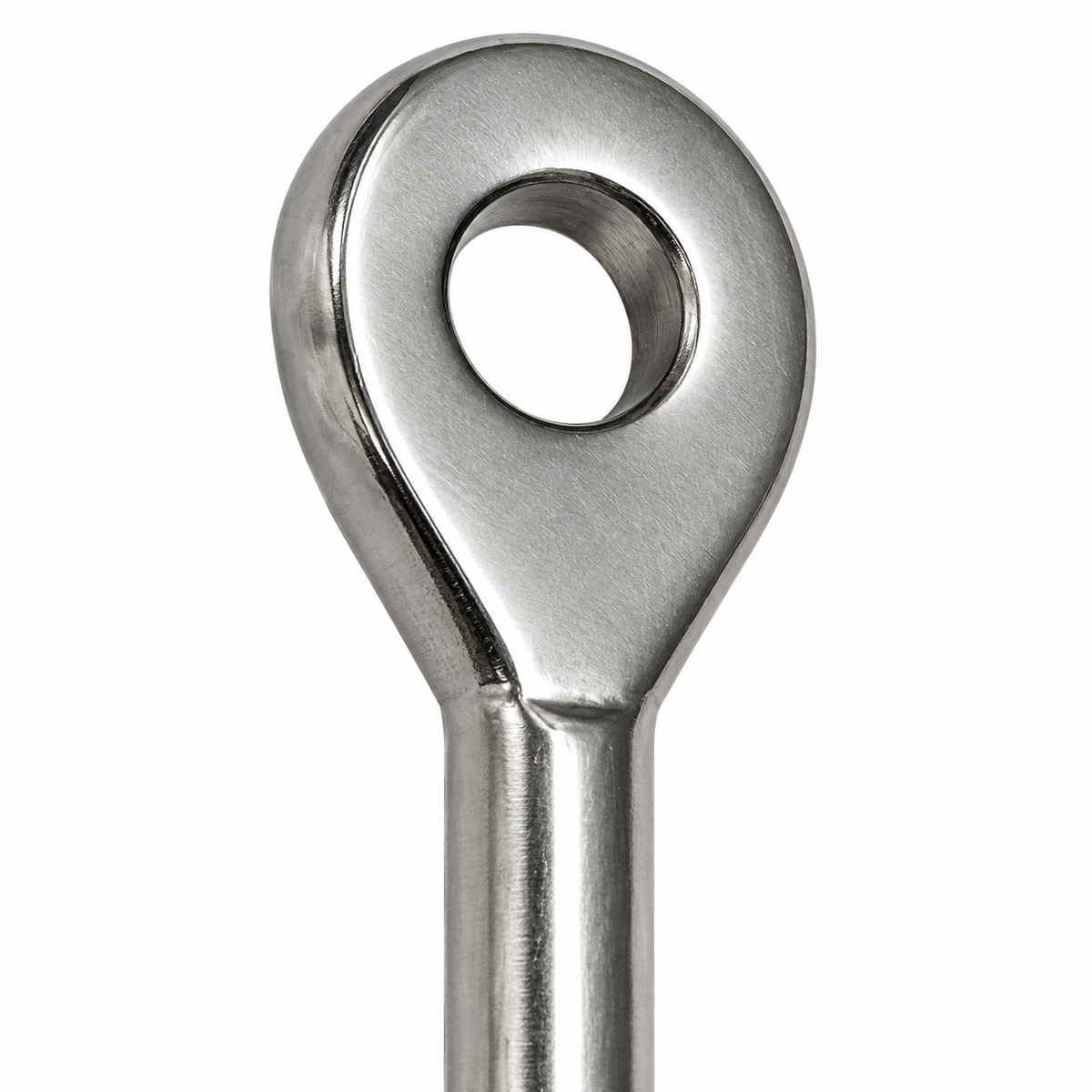5 Pc Set T316 Stainless Steel Hand Swage Marine Eye, 1/8", 3/16", and 1/4" Cable Eye Terminal for Wire Rope